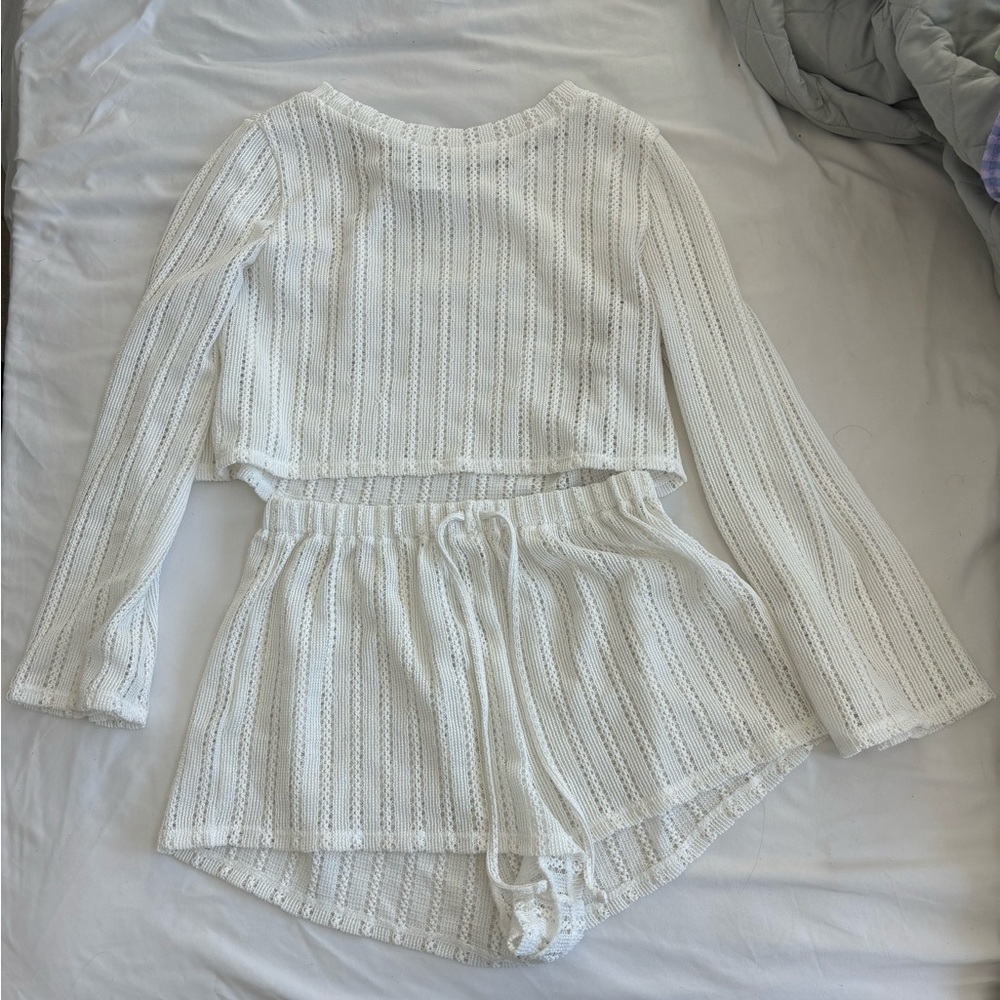 Off white swimsuit cover set - XS